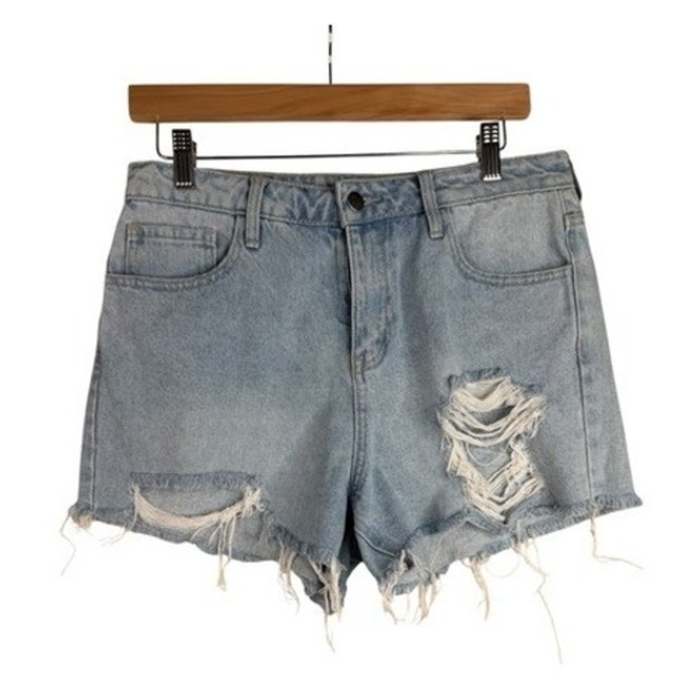 WINDSOR Women's Jean Shorts Distressed Hem Size Medium Blue